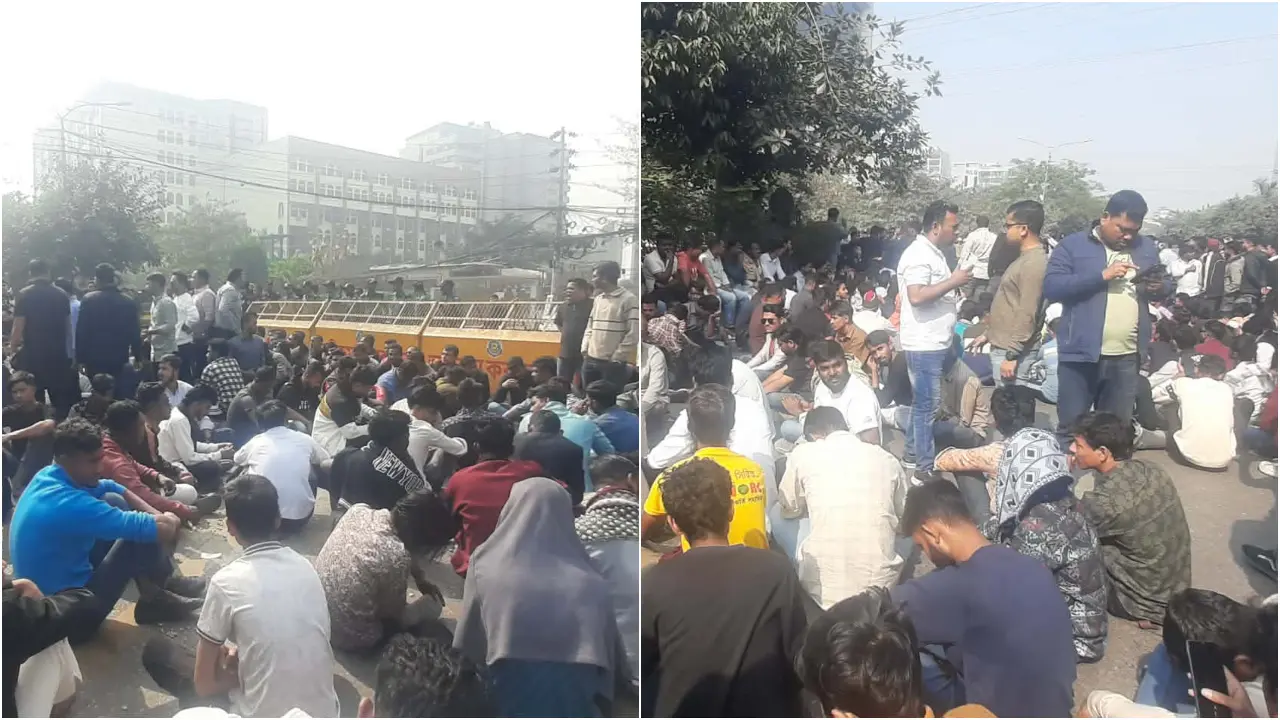 নির্বাচন কমিশন কার্যালয়ের সামনে বসে পড়লো ছাত্রদল