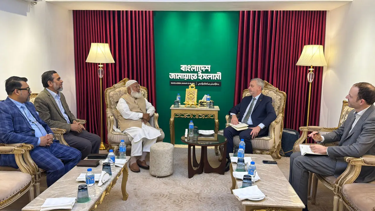 জামায়াতে আমিরের সঙ্গে ইইউ রাষ্ট্রদূত মাইকেল মিলারের সাক্ষাৎ