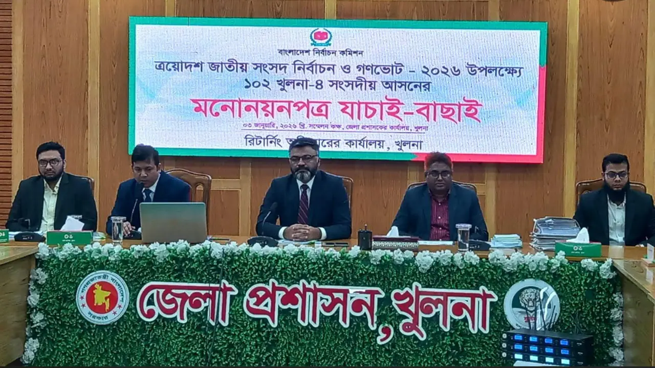 খুলনা-৪ আসনে স্বতন্ত্র প্রার্থীর মনোনয়নপত্র বাতিল, চারজনের বৈধ