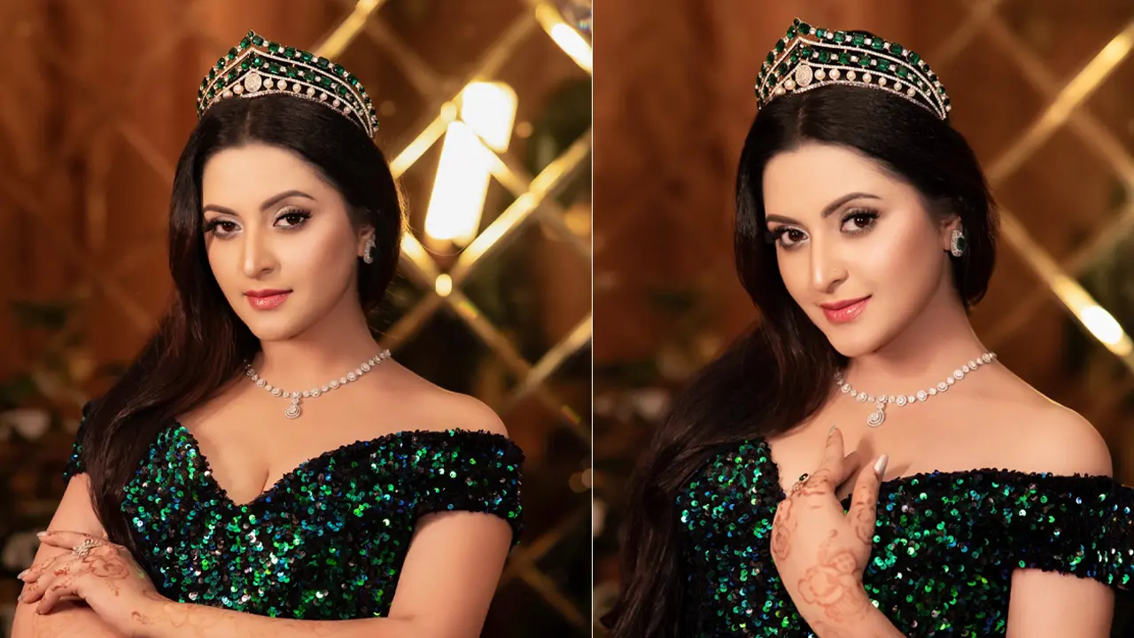 সবুজের মায়ায় জড়ালেন পরীমণি