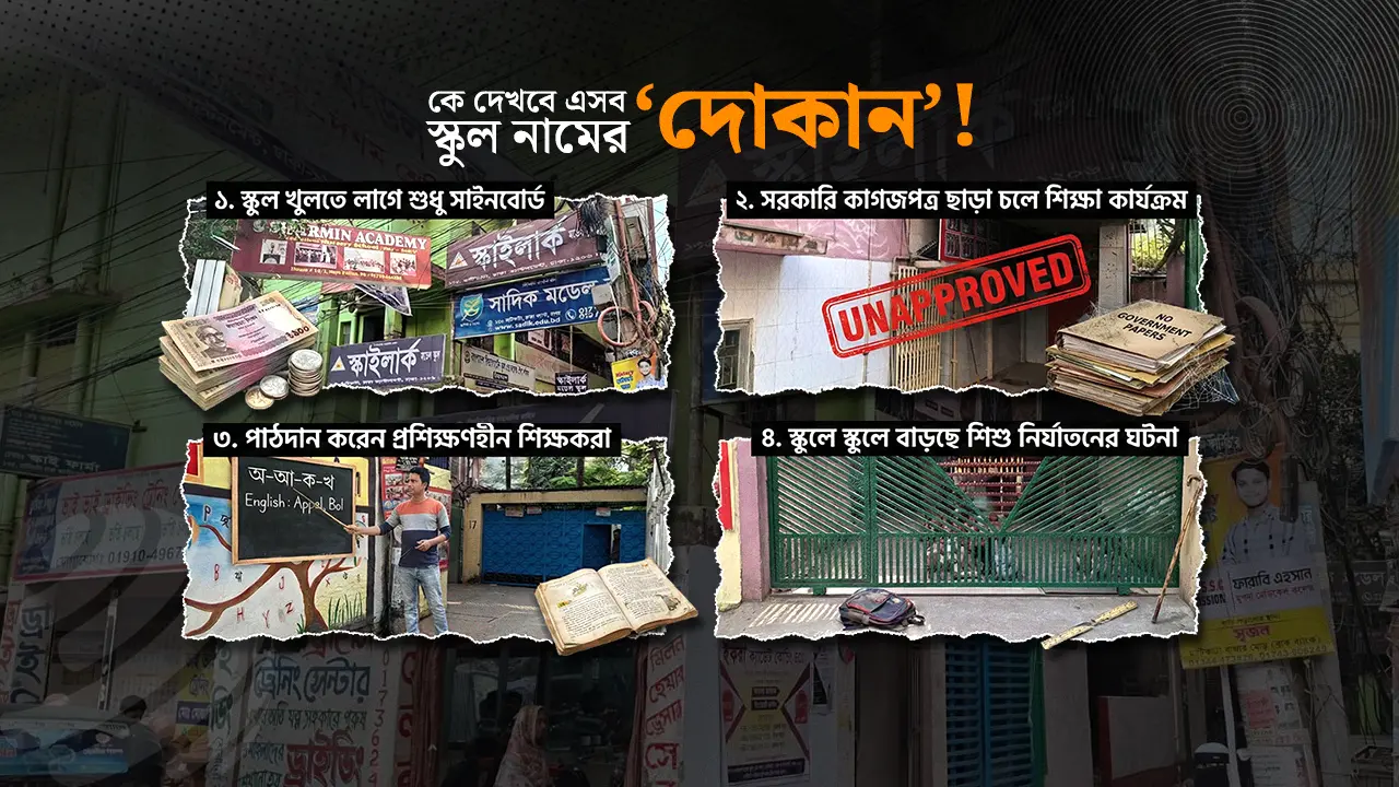 ঢাকার অলিগলিতে নামে-বেনামে স্কুল, দেখেও না দেখার ভান সরকারের!