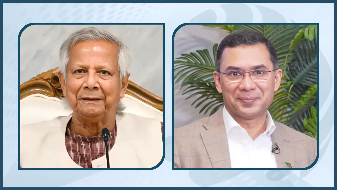 প্রধান উপদেষ্টাকে ফুলেল শুভেচ্ছা জানিয়েছেন তারেক রহমান