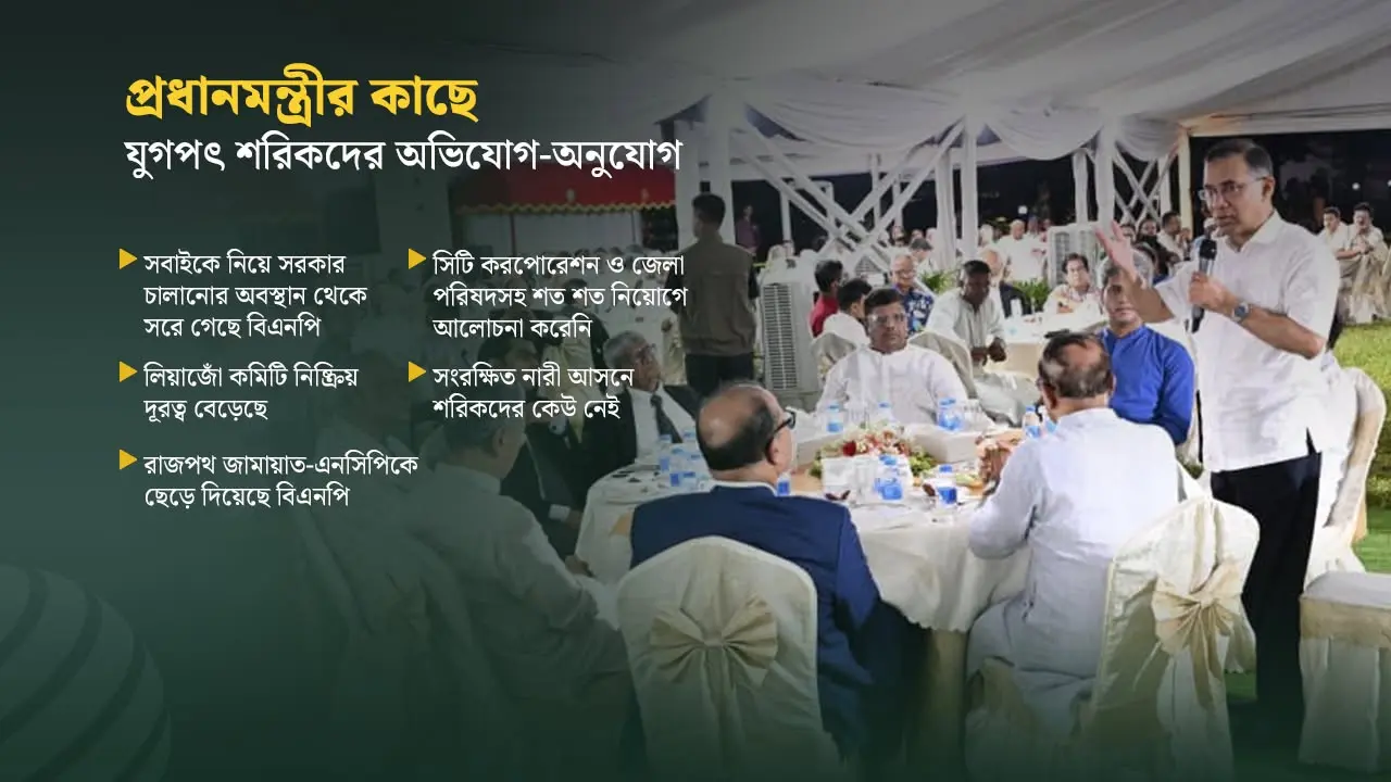 সরকারের সিদ্ধান্তে ‘অংশগ্রহণ’ নেই, অনেক অভিযোগ-অনুযোগ শরিকদের