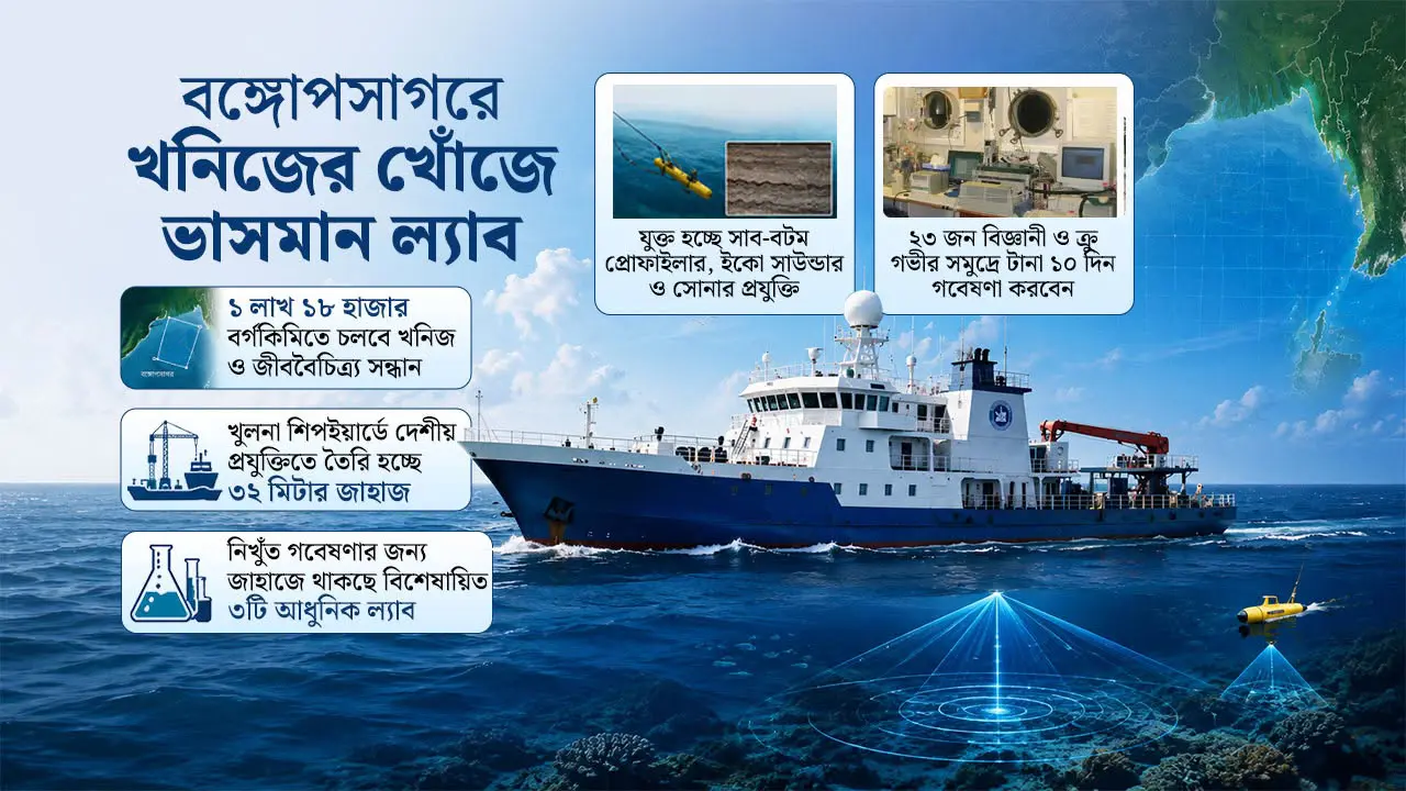 যুক্তরাজ্যের নকশায় তৈরি গবেষণাগার ভাসবে বঙ্গোপসাগরে