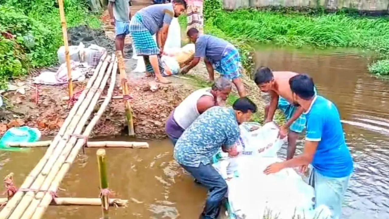 চট্টগ্রামে বন্যায় বিচ্ছিন্ন সড়ক স্বেচ্ছাশ্রমে মেরামত বিএনপি নেতাকর্মীদের