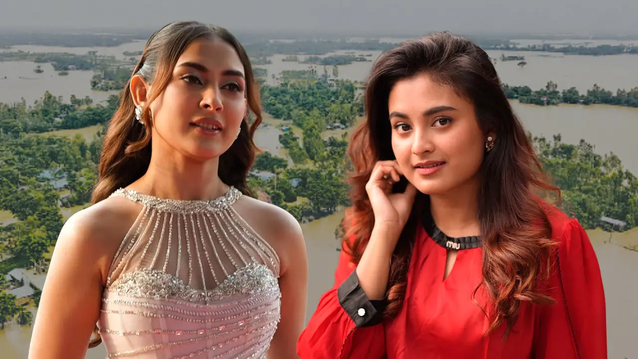 বন্যার্ত মানুষের জন্য পুড়ছে মেহজাবীন-তটিনীদের মন