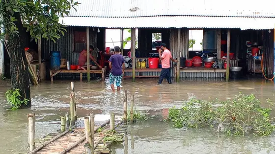 আখাউড়ায় নিম্নাঞ্চল প্লাবিত