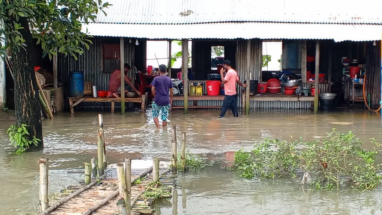 আখাউড়ায় নিম্নাঞ্চল প্লাবিত