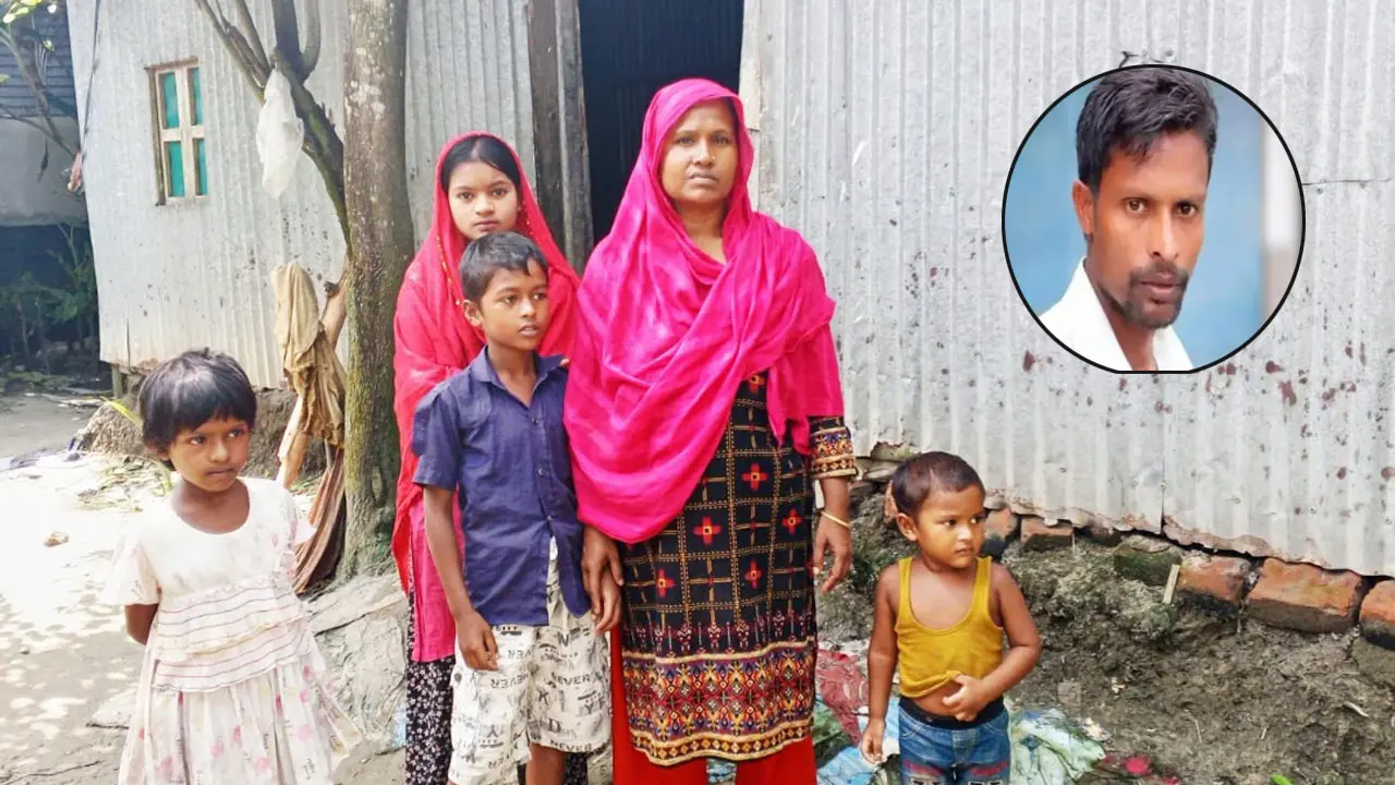 চার সন্তান নিয়ে মানবেতর জীবন শাহনাজের