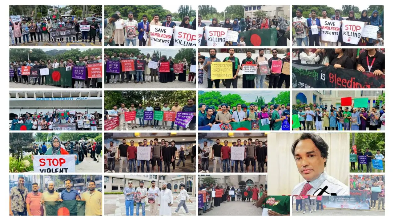 মালয়েশিয়ায় জুলাই আন্দোলনে সাংবাদিক-শিক্ষার্থী আটকের ২ বছর পূর্তি