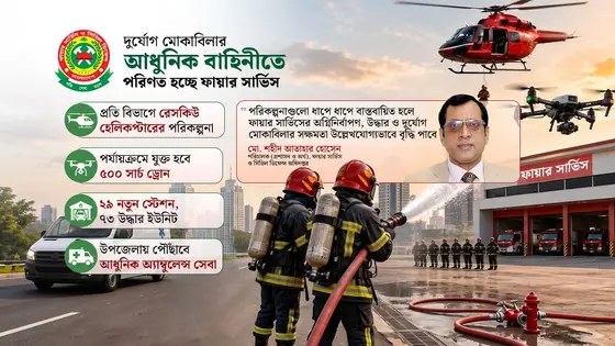 রেসকিউ হেলিকপ্টার-ড্রোন পাচ্ছে ফায়ার সার্ভিস, পরিণত হবে আধুনিক বাহিনীতে