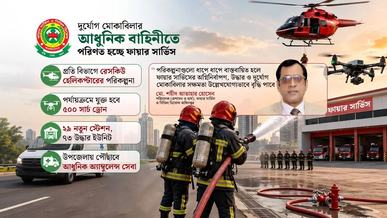 রেসকিউ হেলিকপ্টার-ড্রোন পাচ্ছে ফায়ার সার্ভিস, পরিণত হবে আধুনিক বাহিনীতে