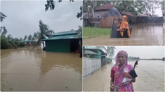 সব হারিয়ে পরের ঘরে নুরুন্নাহার-সাজেদারা, মেলেনি ত্রাণের সহায়তা