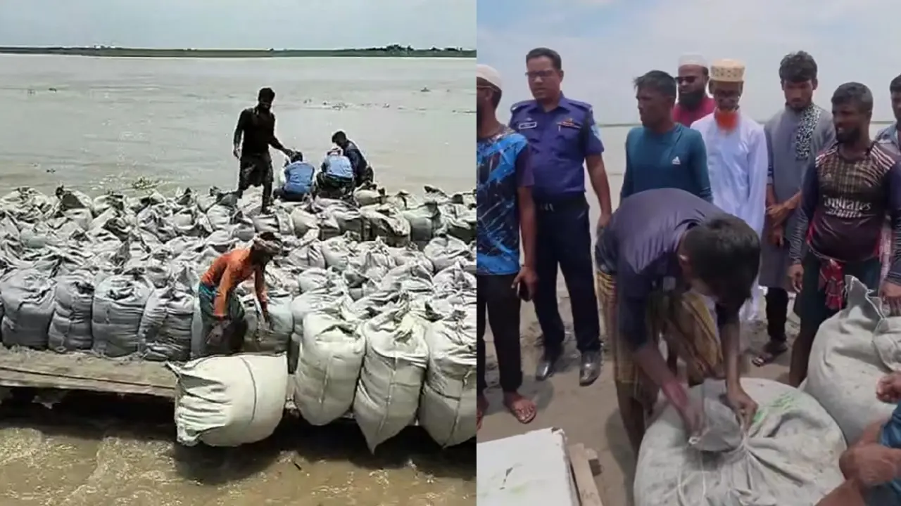 পাউবোর ভাঙনরোধের কাজে অনিয়মের অভিযোগ, বিএনপি-জামায়াতে উত্তেজনা