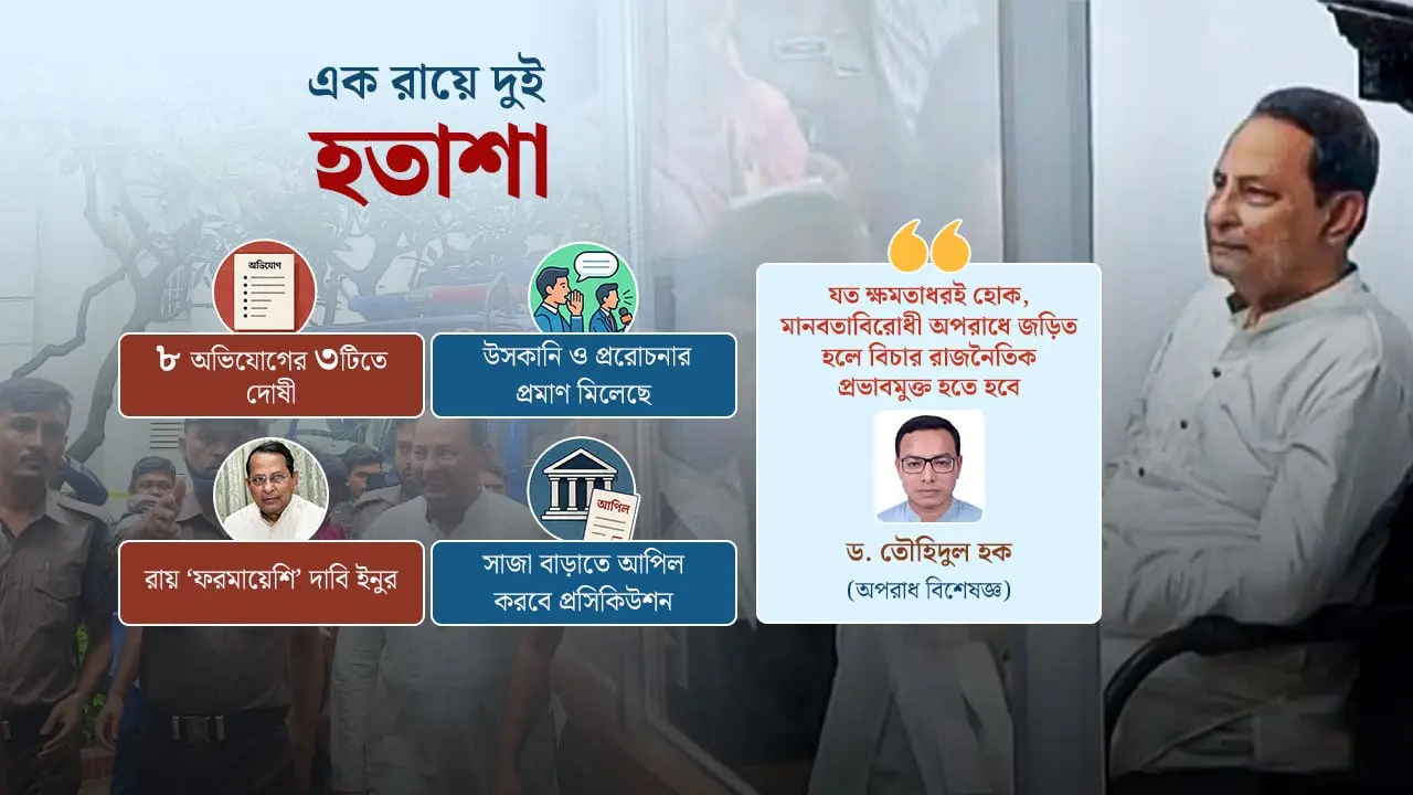 ১০ বছরের দণ্ডে কাঠগড়ায় হাসলেন ইনু