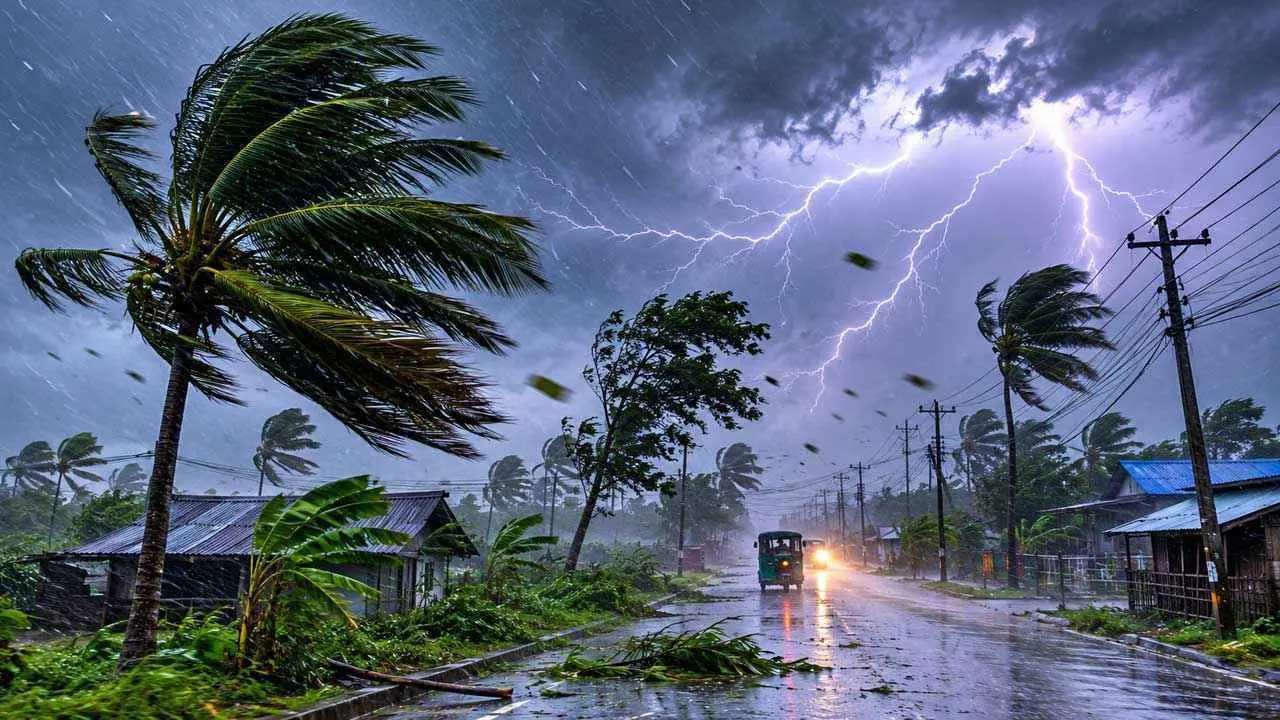 বজ্রবৃষ্টি-দমকা হাওয়ার শঙ্কায় দেশের ১৭ অঞ্চলের নদীবন্দরে সতর্কতা