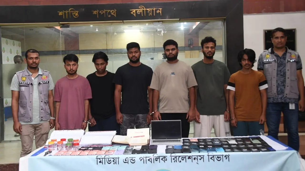 দৈনিক ৫ কোটি টাকার লেনদেন, সাড়ে ৬ হাজার সিমসহ গ্রেপ্তার ৬