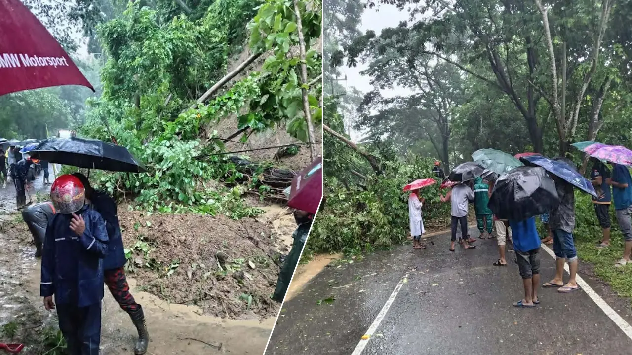 ভারী বর্ষণে কাপ্তাই-চট্টগ্রাম সড়কে পাহাড়ধস, ৪ ঘণ্টা পর স্বাভাবিক