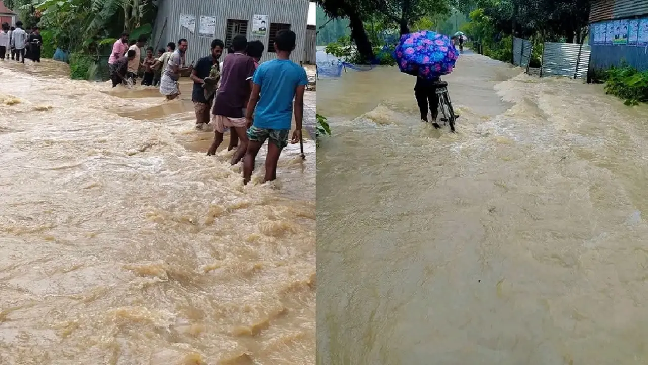 শেরপুরে দ্রুত বাড়ছে নদ-নদীর পানি, নিম্নাঞ্চলে বন্যার আশঙ্কা