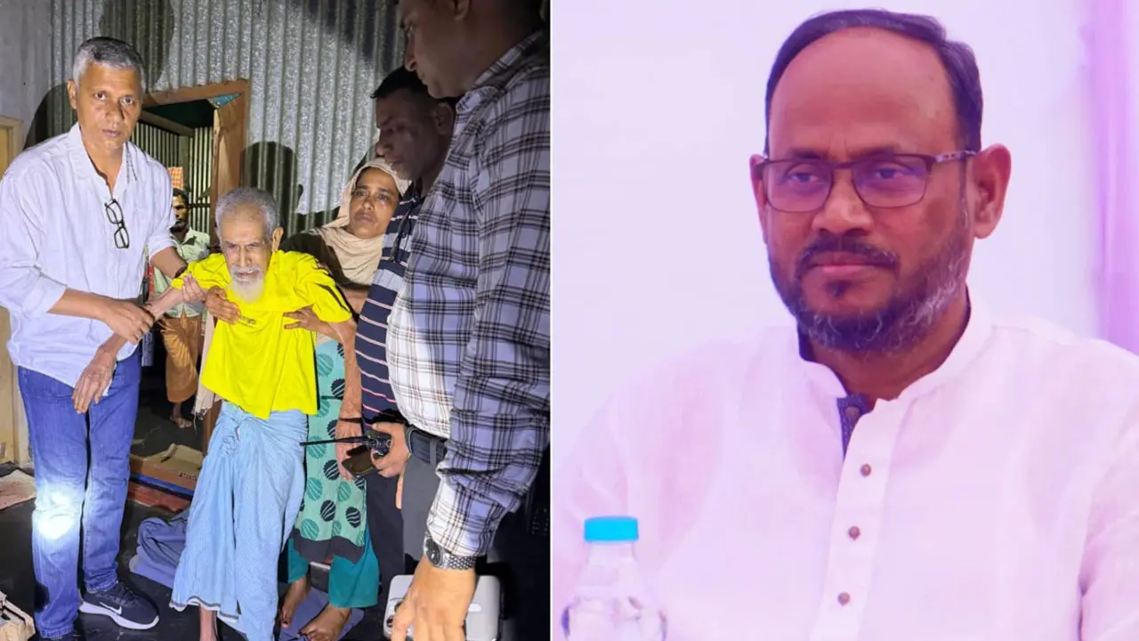 রাস্তায় ফেলে রাখা শতবর্ষী বৃদ্ধের পাশে দাঁড়ালেন প্রতিমন্ত্রী টুকু