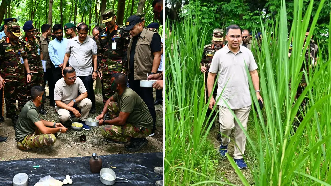 সেনাবাহিনীর গ্রীষ্মকালীন মহড়া আকস্মিক পরিদর্শন করলেন প্রধানমন্ত্রী
