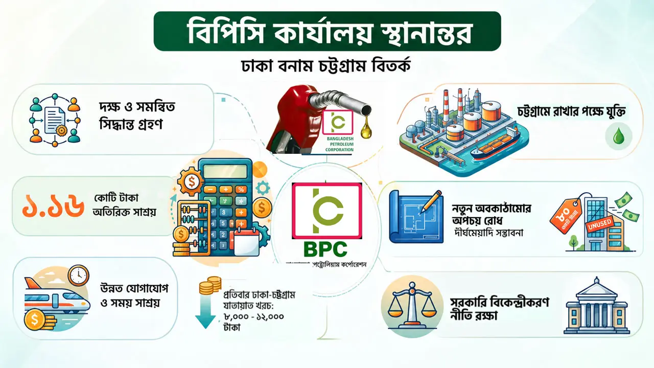 চট্টগ্রাম থেকে ঢাকায় বিপিসির কার্যালয় সরাতে আইন সংশোধনের তোড়জোড়