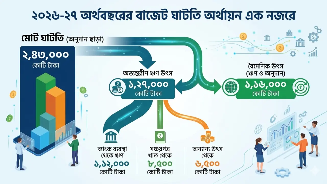 মেগা বাজেটের বিশাল ঘাটতি: যে ছক কষেছেন অর্থমন্ত্রী