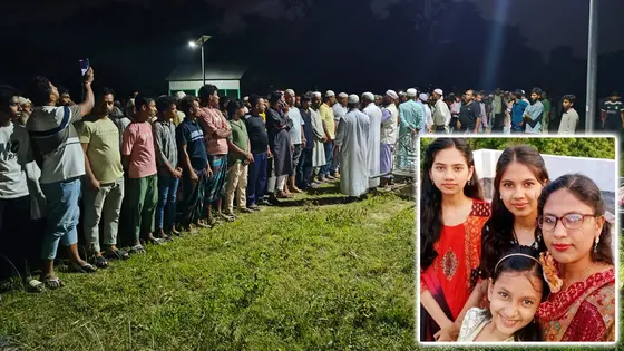 লক্ষ্মীপুরে নিহত মা ও তিন মেয়ের দাফন সম্পন্ন
