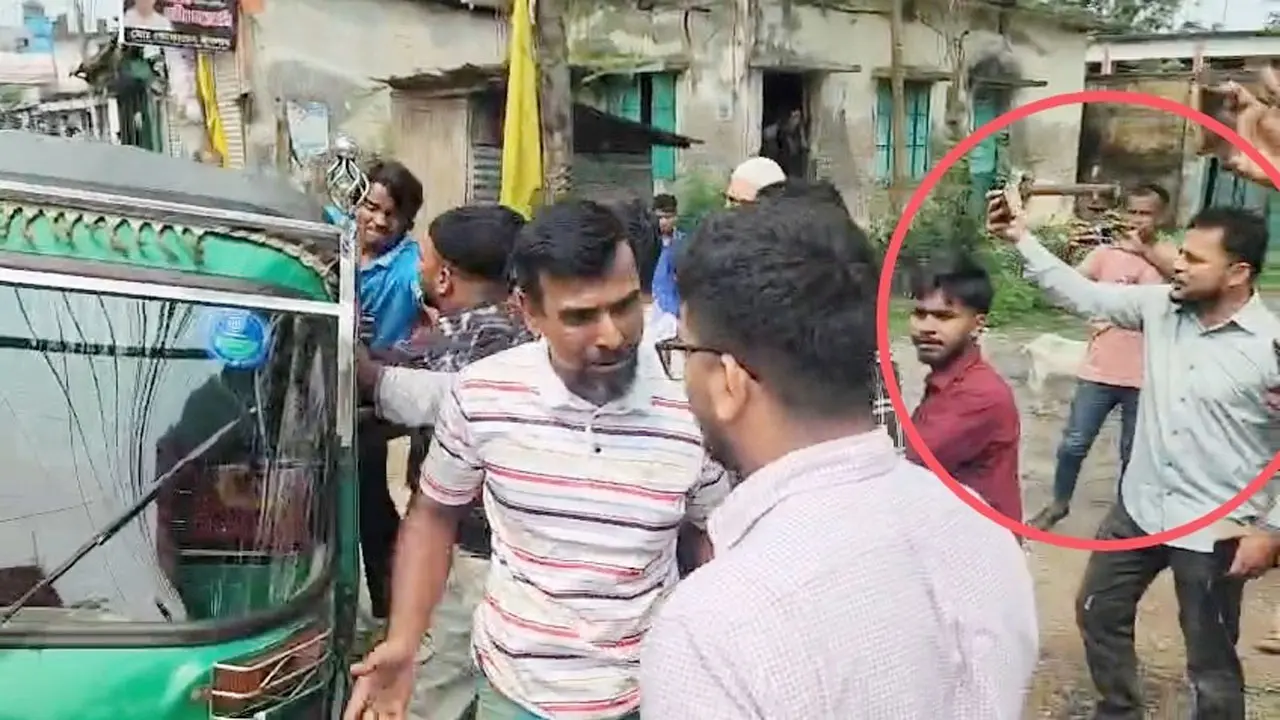শরীয়তপুরে শিক্ষকের উপর হামলার ঘটনায় ভিডিও করতে গিয়ে আসামী সাংবাদিক