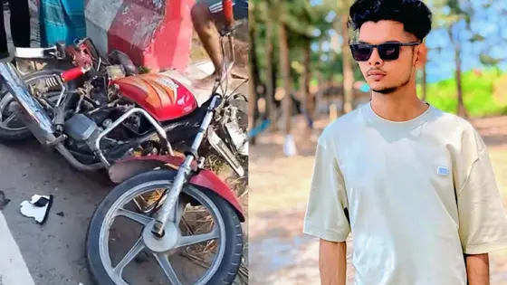 ভাগনিকে বাইক চালানো শেখাতে গিয়ে ট্রাকে ধাক্কা, প্রাণ গেল মামার