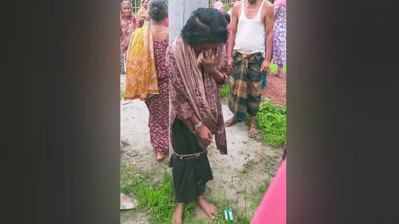 ৯ মাসের শিশুর রহস্যজনক মৃত্যু, মাকে বেঁধে পুলিশে দিলেন স্বজনরা