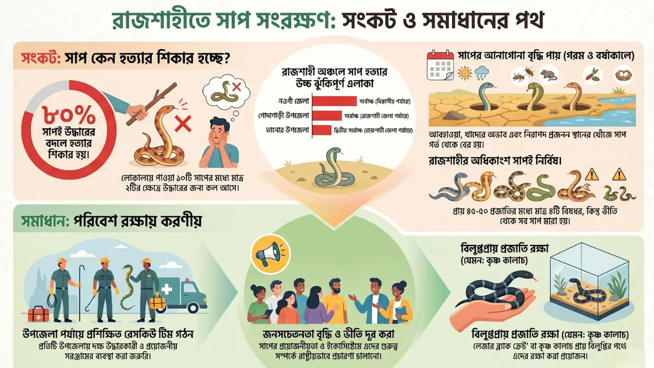 মাত্র চার প্রজাতি বিষধর, তবু নির্বিচারে সাপ নিধন, বিলুপ্ত কৃষ্ণ কালাচ
