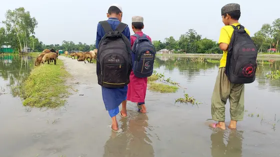 তিস্তার পানি বৃদ্ধি, লালমনিরহাটে নিম্নাঞ্চল প্লাবিত