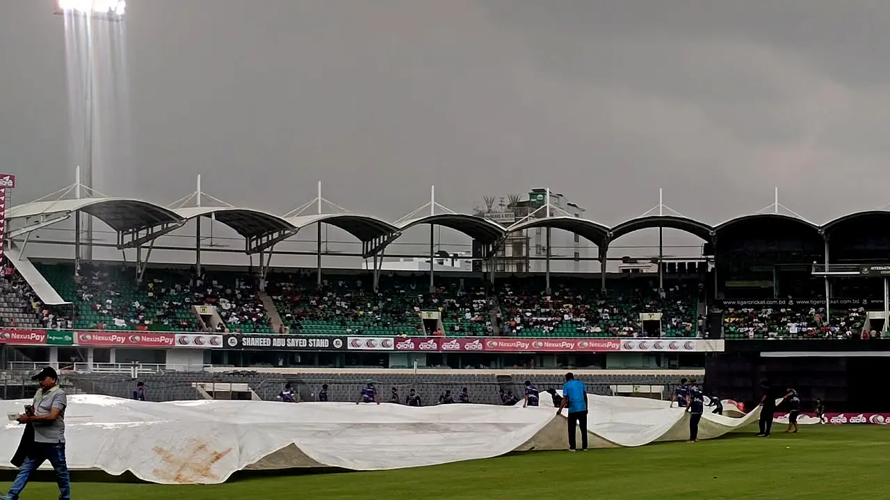 তাসকিন ঝড়ের পর মিরপুরে বৃষ্টির হানা