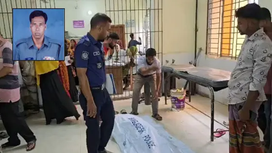 চিরকুটসহ থানার ব্যারাক থেকে পুলিশ সদস্যের মরদেহ উদ্ধার