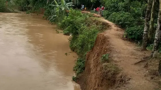 টানা বৃষ্টি ও পাহাড়ি ঢলে শেরপুরে নদীর পানি বৃদ্ধি, বন্যার শঙ্কা