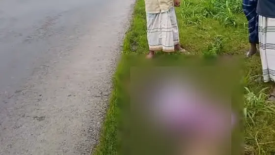 মহাসড়কে নারীর মরদেহ, পাশেই পড়ে ছিল লাল শাড়ি