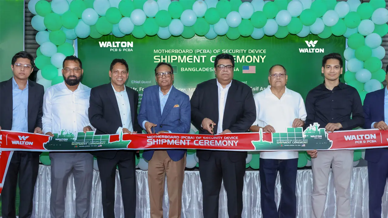 যুক্তরাষ্ট্রে ওয়ালটন পিসিবিএ রপ্তানি উদ্বোধন