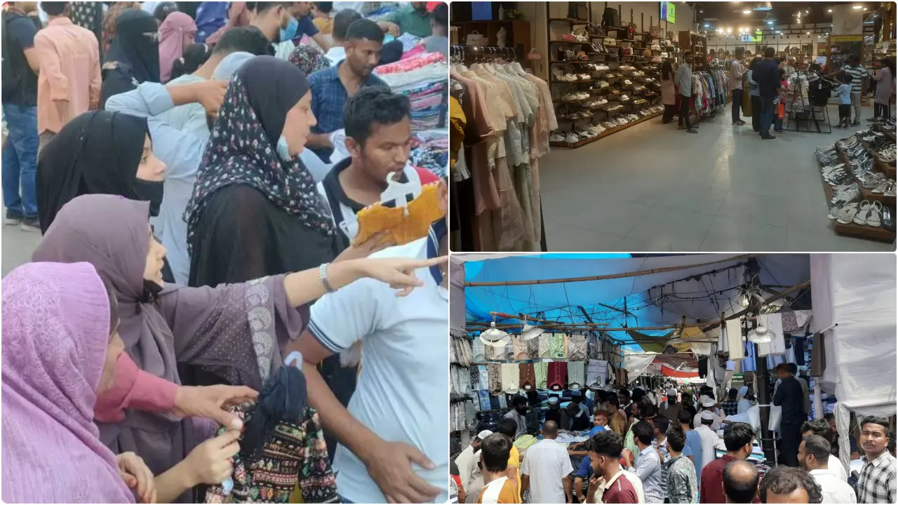 শেষ সময়ে ঈদের কেনাকাটা : ফুটপাত থেকে শপিংমল সর্বত্র ক্রেতার ঢল