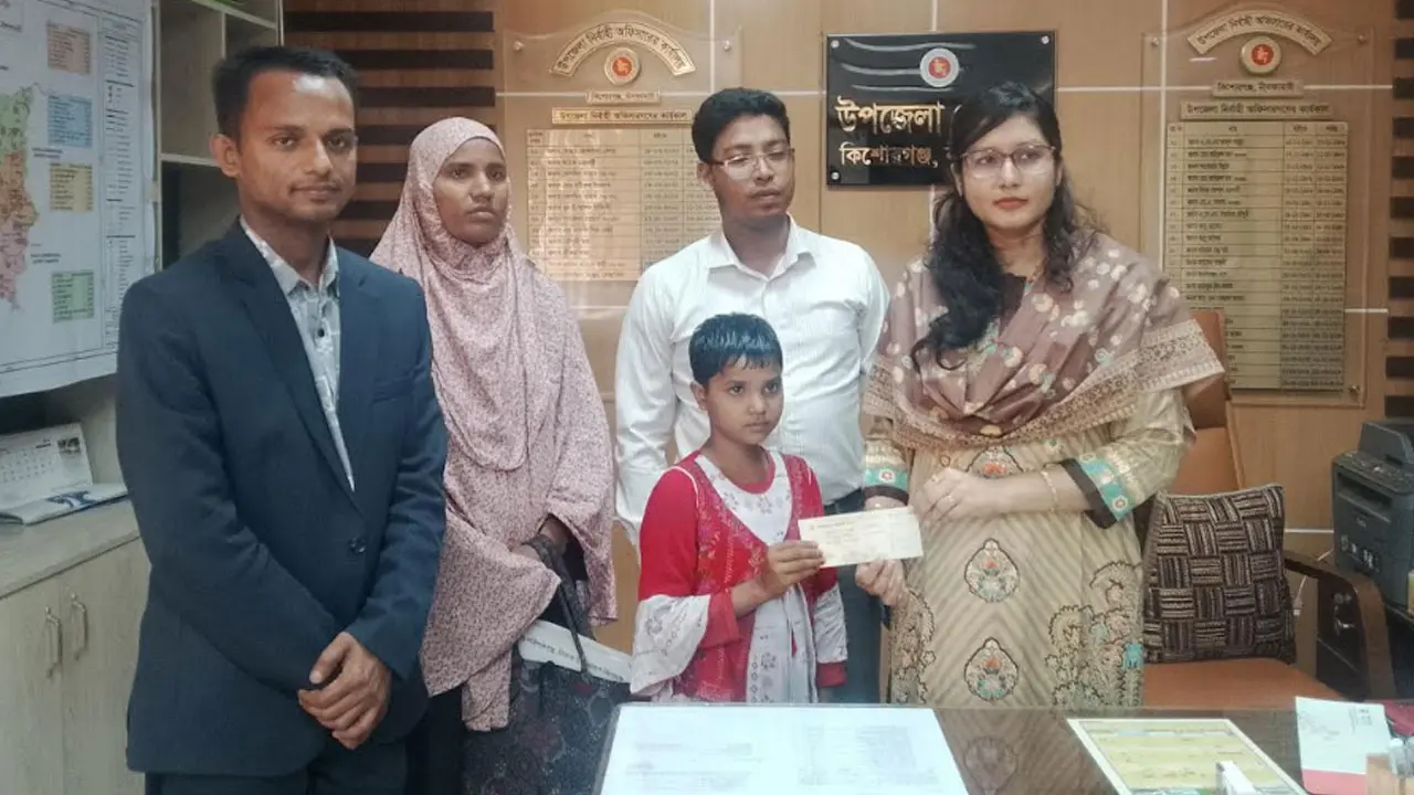 অভাবে চিকিৎসা বন্ধ সেই শিশু জান্নাতের পাশে দাঁড়ালেন ইউএনও