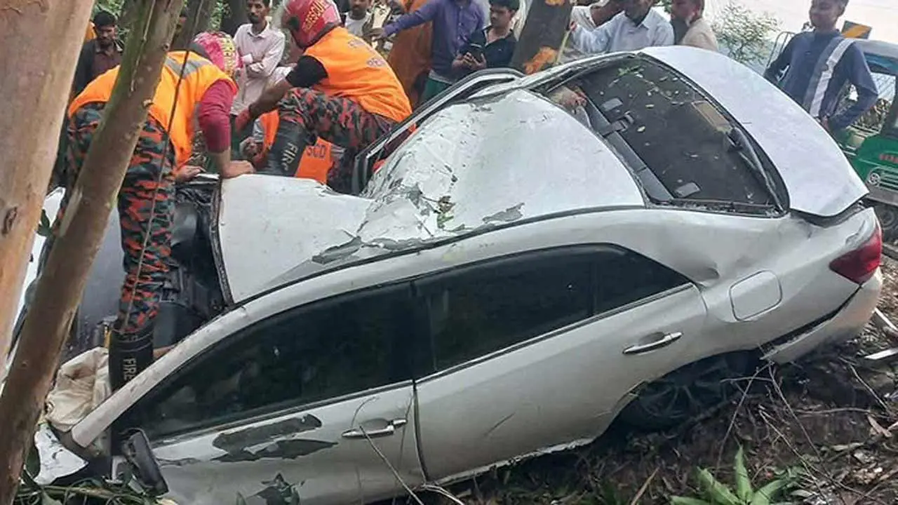 নিয়ন্ত্রণ হারিয়ে গাছে প্রাইভেটকারের ধাক্কা, প্রাণ গেল চালকের
