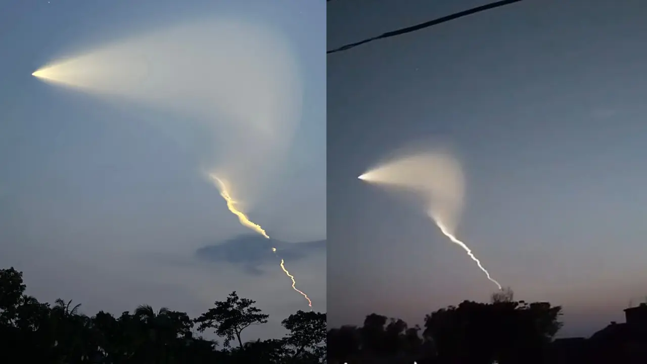 বরগুনার আকাশে রহস্যময় আলোর ঝলক