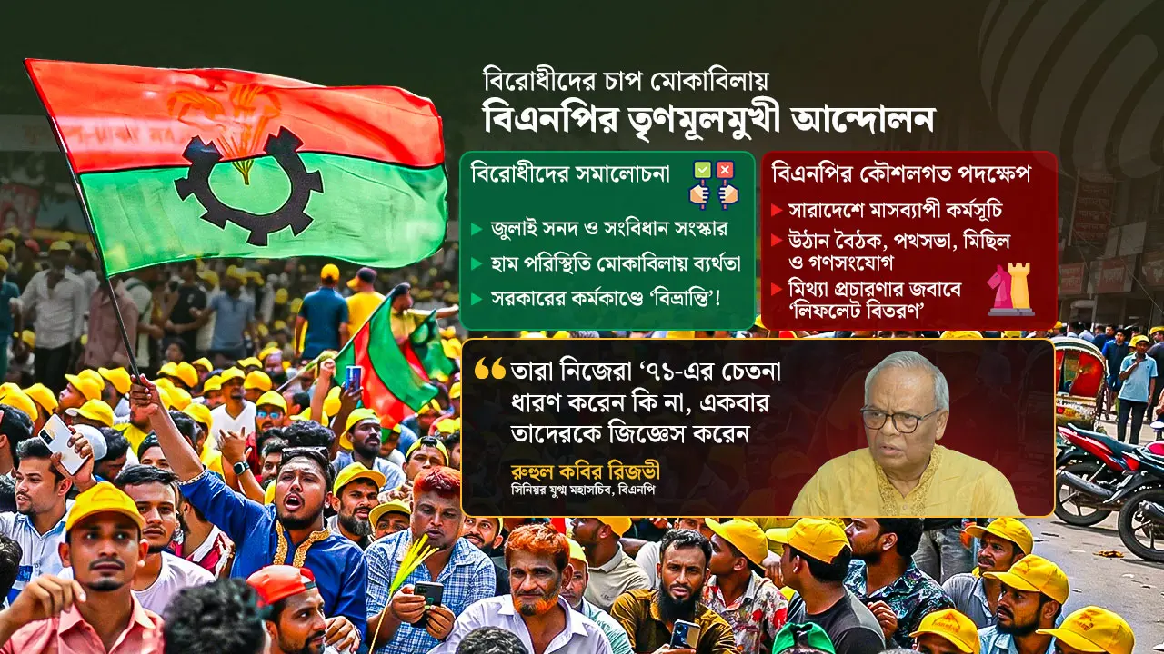 বিরোধীদের চাপ মোকাবিলায় তৃণমূলে ঝুঁকছে বিএনপি