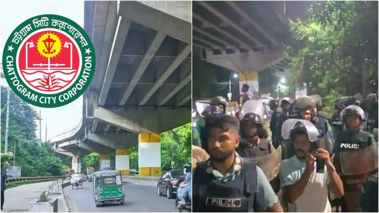 চট্টগ্রামে ‘গ্রাফিতি’ অপসারণ নিয়ে বিএনপি-এনসিপির পাল্টাপাল্টি বিক্ষোভ