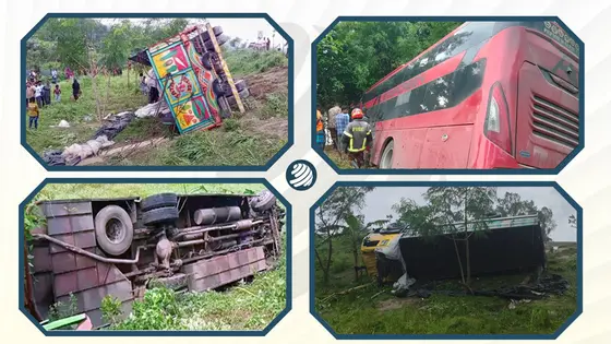 ৬ জেলায় সড়কে ঝরল ২৭ প্রাণ