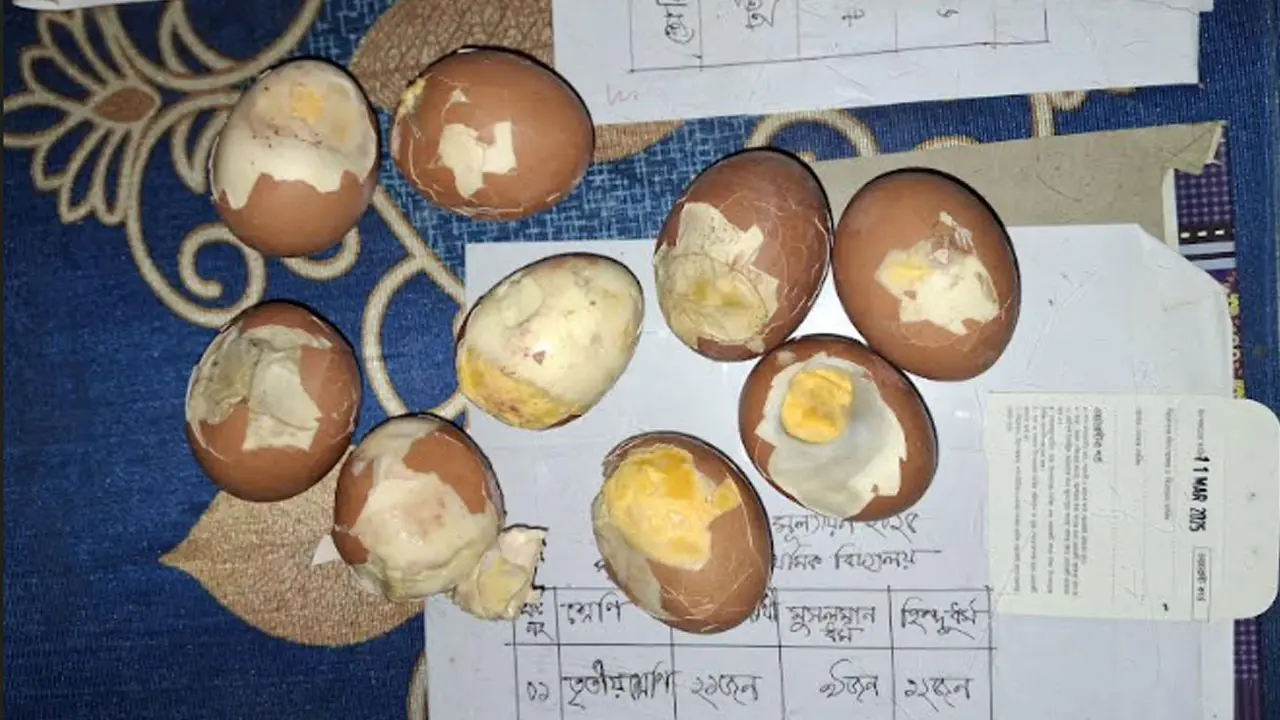 নীলফামারীতে স্কুল ফিডিংয়ে শিক্ষার্থীদের দেওয়া হলো পচা ডিম