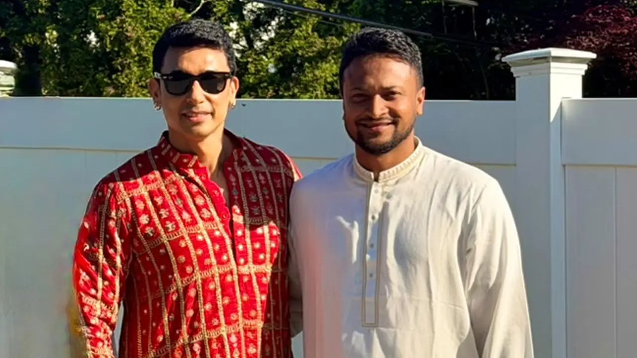 আমেরিকায় সাকিবের সঙ্গে একফ্রেমে জায়েদ খান