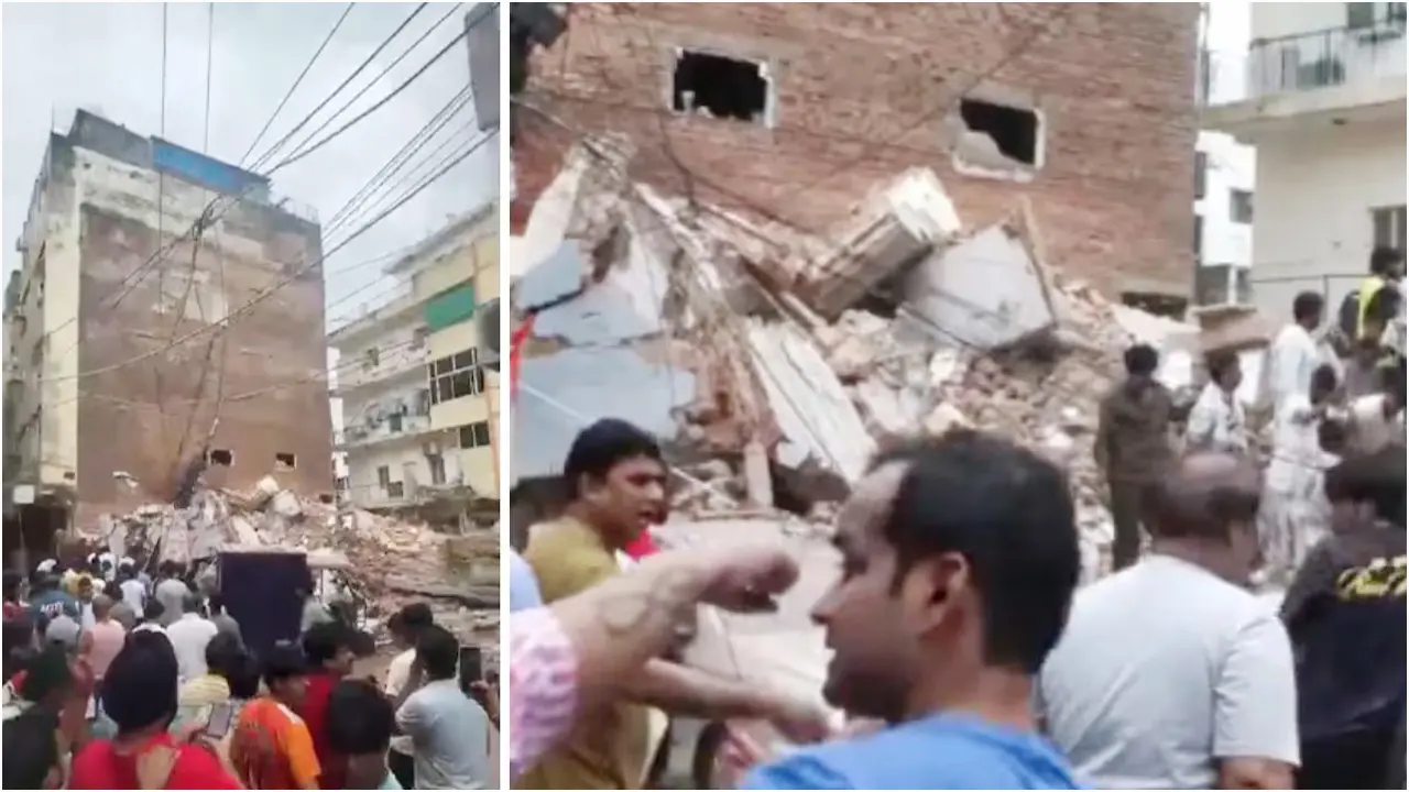 ভারতের রাজধানীতে বহুতল ভবন ধস, বহু হতাহতের শঙ্কা