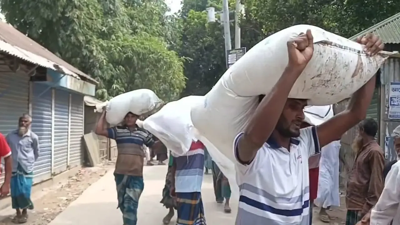 গুদামের শাটার ভেঙে ১৫০ বস্তা সার লুটের অভিযোগ