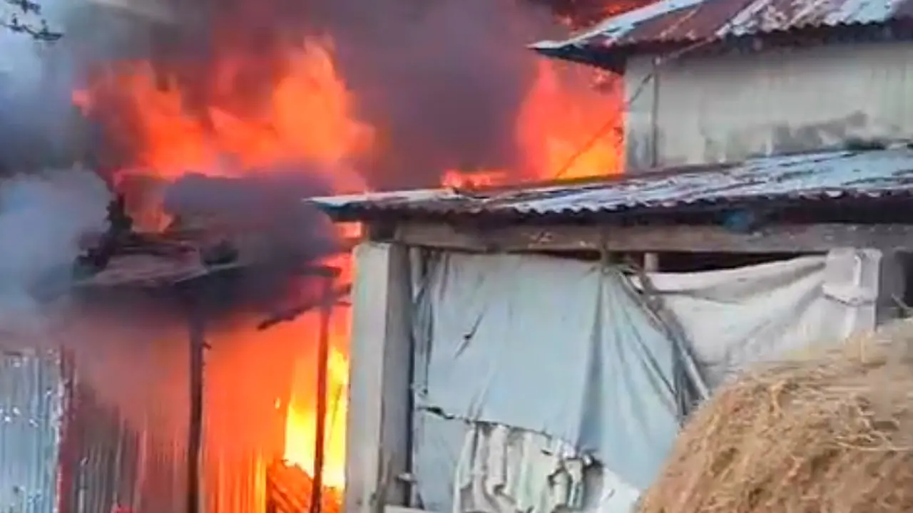সুনামগঞ্জে ৫০ মণ ধানসহ আগুনে পুড়ল বসতঘর